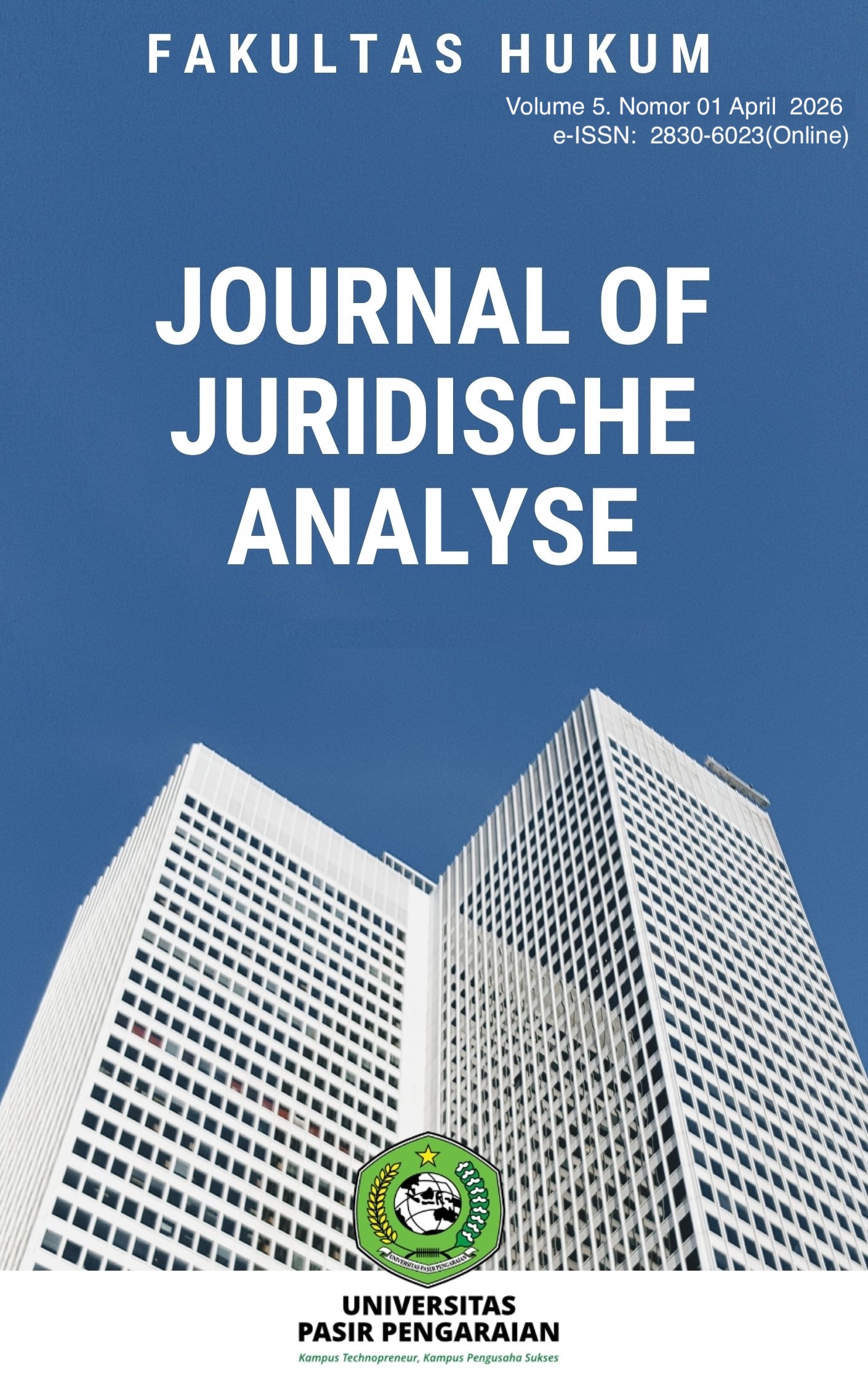 					View Vol. 5 No. 01 (2026): Journal of Juridische Analyse
				