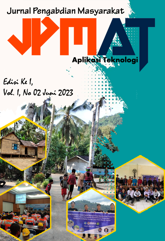 					View Jurnal Pengabdian Masyrakat Aplikasi Teknologi (JPMAT) : Edisi I, No. 02 Juni 2023
				